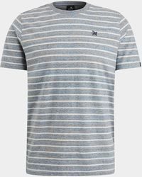 Vanguard - T-shirt Korte Mouw Blauw Short Sleeve R-neck Melange J - Lyst