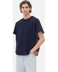 Bottega Veneta - T-Shirt Aus Weichem Gingham-Baumwolljersey - Lyst