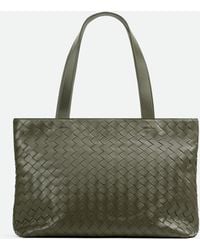 Bottega Veneta - Small Leather Zipped Tote Bag - Lyst