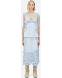 Bottega Veneta - Viscose Dress With Lace Embroidery - Lyst