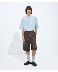 Bottega Veneta - Leather Shorts - Lyst