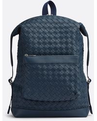 Bottega Veneta スモール イントレチャート バックパック - ブルー