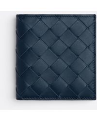 Bottega Veneta Schmales Bi-fold Portemonnaie - Blau