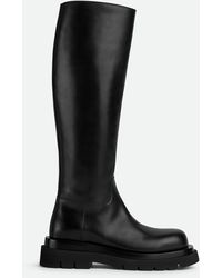 Bottega Veneta - Lug Leather Knee-high Boots - Lyst