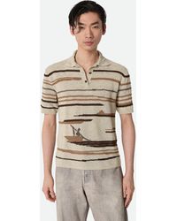 Bottega Veneta - Poloshirt Aus Leinen Und Baumwolle - Lyst