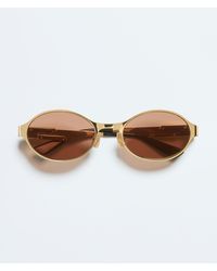 Bottega Veneta - Dash Oval Sunglasses - Lyst