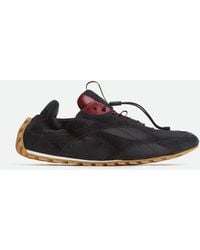 Bottega Veneta - Suede-Trim Sneakers - Lyst