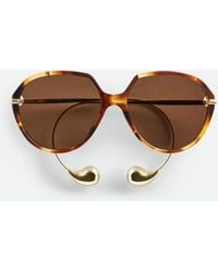 Bottega Veneta - Drop Squared Sunglasses - Lyst