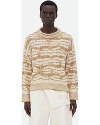 Bottega Veneta - Distorted Stripe Cotton Jumper - Lyst