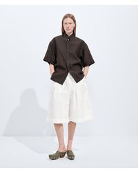 Bottega Veneta - Compact Cotton Toile Culotte - Lyst