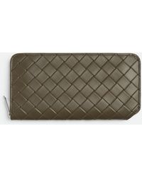 Bottega Veneta - Intrecciato Stamp Portemonnaie Mit Umlaufendem Zip - Lyst