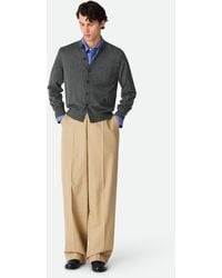 Bottega Veneta - Cotton Twill Straight Trousers - Lyst