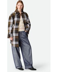 Bottega Veneta - ストラクチャード コットン チェック コート - Lyst