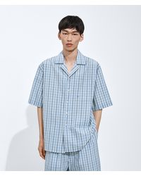 Bottega Veneta - Cotton And Silk Check Pajama Shirt - Lyst