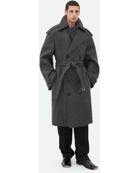 Bottega Veneta - Double Face Wool Trench Coat - Lyst