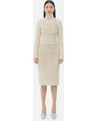 Bottega Veneta - Fish Scale Wool Midi Skirt - Lyst