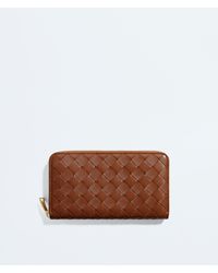 Bottega Veneta - Intrecciato Zip Around Wallet - Lyst