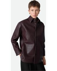 Bottega Veneta - Mini Intrecciato Leather Shirt - Lyst