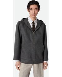 Bottega Veneta - Double Face Wool Hoodie - Lyst