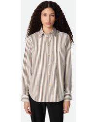 Bottega Veneta - Gestreiftes Hemd Aus Baumwollpopeline - Lyst