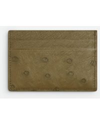 Bottega Veneta - Ostrich Credit Card Case - Lyst