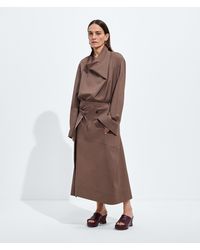 Bottega Veneta - Light Wool Toile Skirt - Lyst