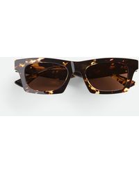 Bottega Veneta - Classic Squared Sunglasses - Lyst