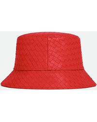 Bottega Veneta - Leather Intrecciato Bucket Hat - Lyst