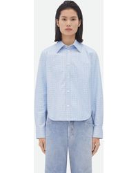 Bottega Veneta - Printed Leather Check Shirt - Lyst