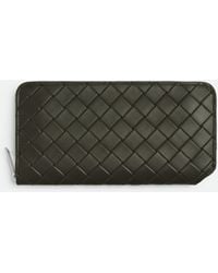 Bottega Veneta - Intrecciato Stamp Zip Around Wallet - Lyst