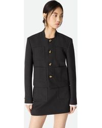 【BOTTEGA VENETA】ライトコットン パッチワーク トップス サンド/マルチカラーライトコットン パッチワーク トップス