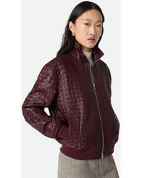 Bottega Veneta - イントレチャートレザー ブルゾン - Lyst