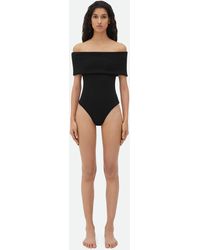Bottega Veneta - Stretch Nylon Off-The-Shoulder Swimsuit - Lyst