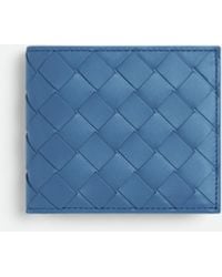 Bottega Veneta Intrecciato Bi-fold Wallet With Coin Purse - Blue