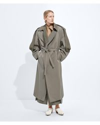 Bottega Veneta - Cotton And Silk Gabardine Trench - Lyst