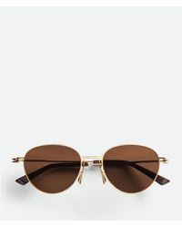 Bottega Veneta - Ultrathin Metal Panthos Sunglasses - Lyst