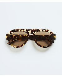 Bottega Veneta - Mitre Aviator Sunglasses - Lyst