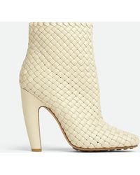 Bottega Veneta - カナラッツォ イントレチャートレザー アンクルブーツ - Lyst