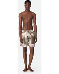 Bottega Veneta - Stripe Nylon Swim Shorts - Lyst
