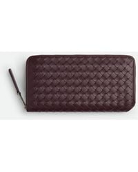 Bottega Veneta - イントレチャート ピッコロ ジップアラウンドウォレット - Lyst
