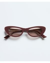 Bottega Veneta - Snap Oval Sunglasses - Lyst