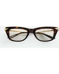 Bottega Veneta - Classic Rectangular Eyeglasses - Lyst