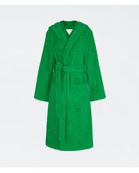 Bottega Veneta - Intreccio Pattern Cotton Bathrobe - Lyst