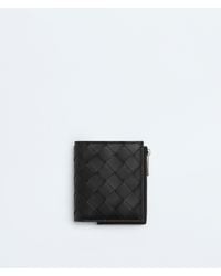 Bottega Veneta - Intrecciato Bi-Fold Wallet With Zip - Lyst