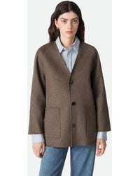 Bottega Veneta - Double Face Wool Coat - Lyst