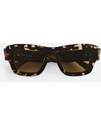 Bottega Veneta - Ultrathin Squared Sunglasses - Lyst