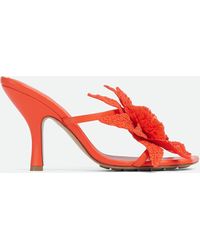 Bottega Veneta - Adam Raffia-Trimmed Leather Mules - Lyst