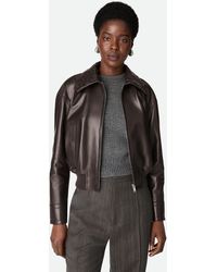 Bottega Veneta - レザー ブルゾン - Lyst