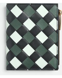 Bottega Veneta - Mittelgroßes Intrecciato Bi-fold Portemonnaie Mit Zip - Lyst