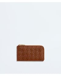 Bottega Veneta - Intrecciato L-Zipped Card Case - Lyst